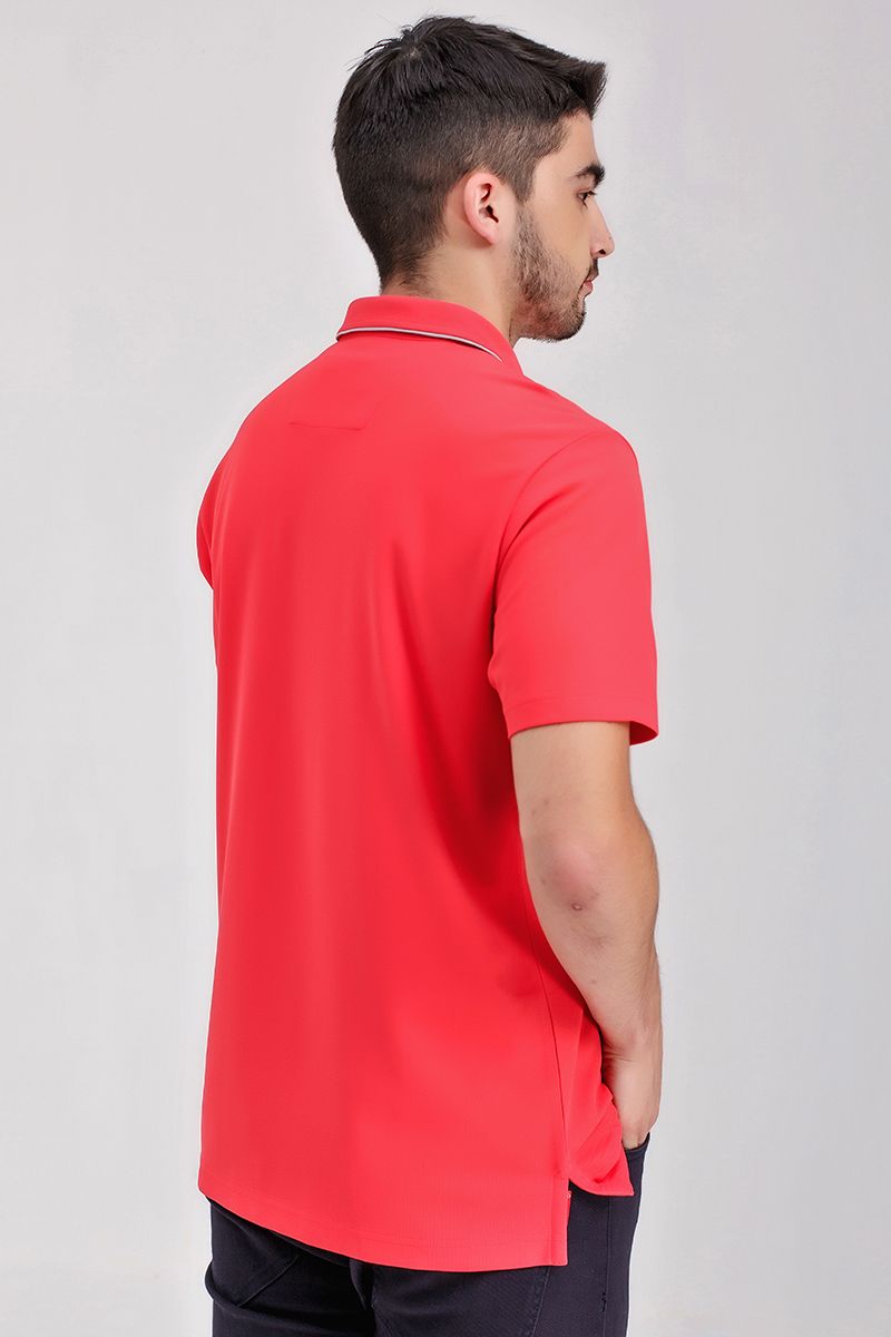 Áo thun cổ bẻ tay ngắn form vừa trơn KS21SS43C-SCWK