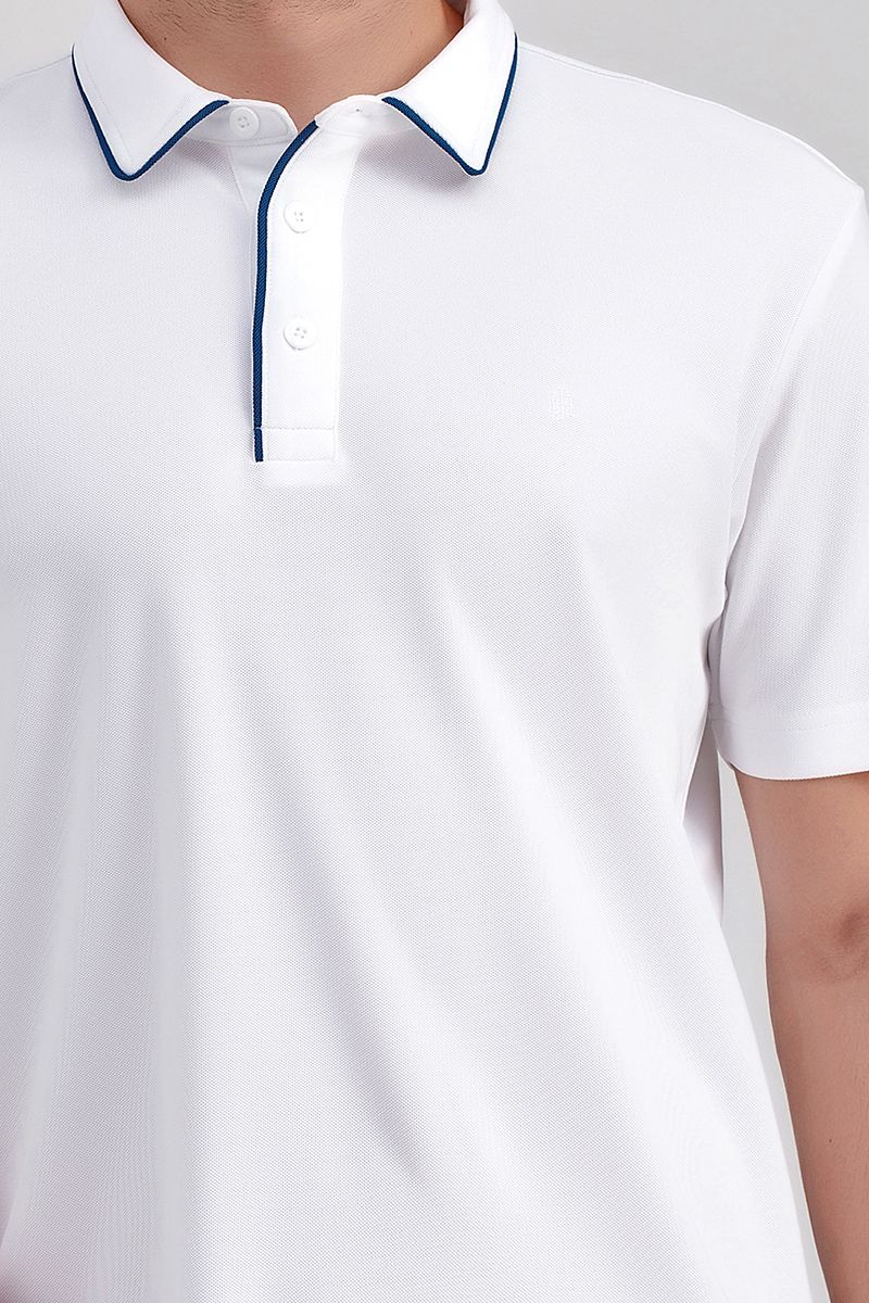 Áo thun cổ bẻ tay ngắn form vừa trơn KS21SS43C-SCWK