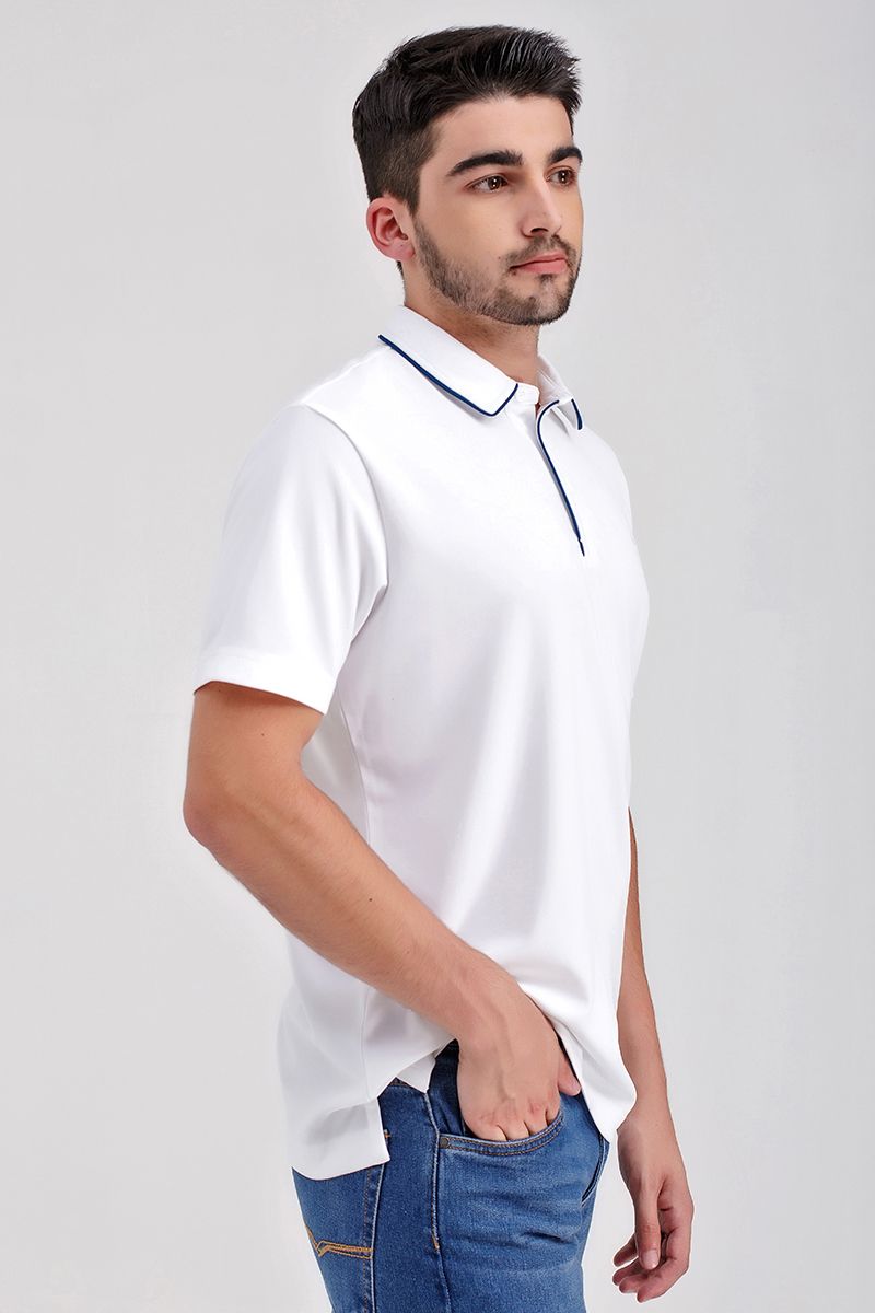 Áo thun cổ bẻ tay ngắn form vừa trơn KS21SS43C-SCWK