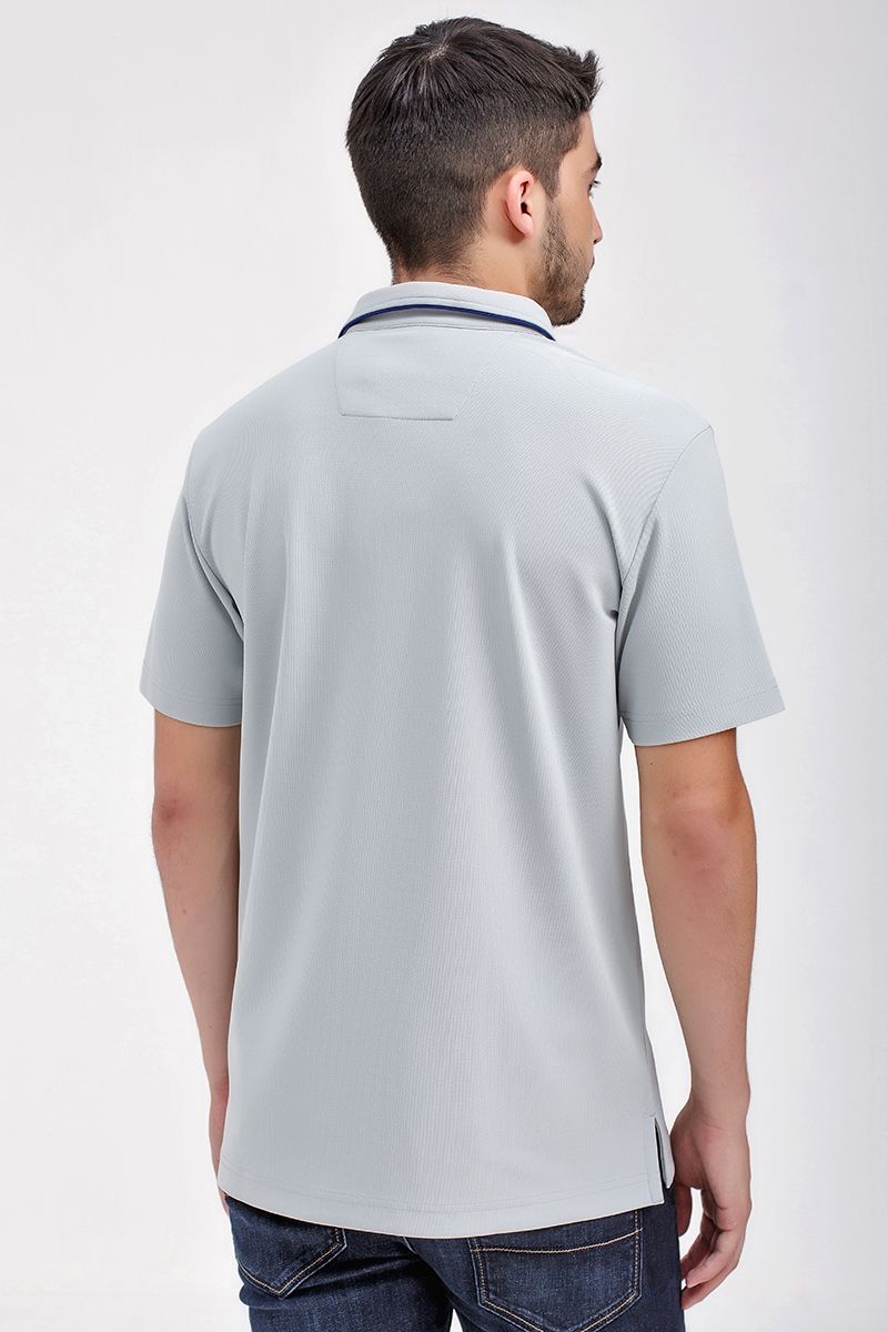 Áo thun cổ bẻ tay ngắn form vừa trơn KS21SS43C-SCWK