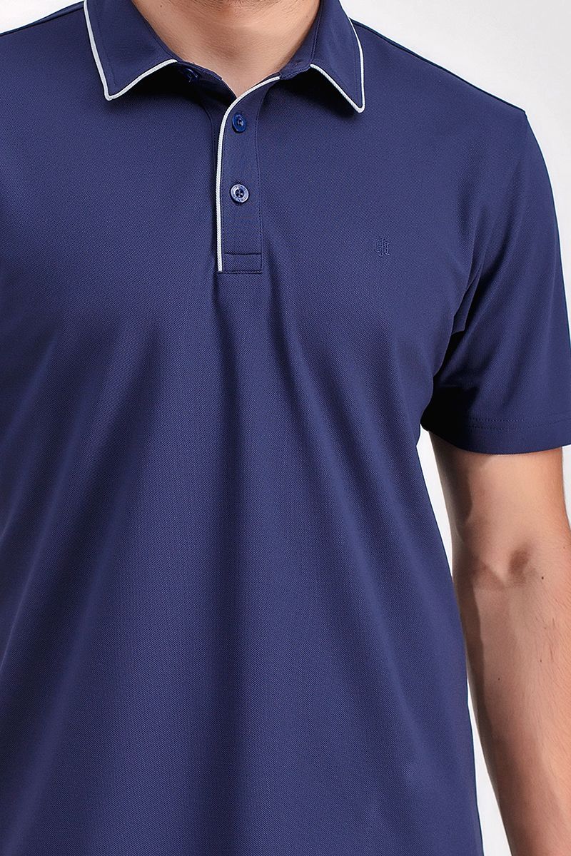 Áo thun cổ bẻ tay ngắn form vừa trơn KS21SS43C-SCWK