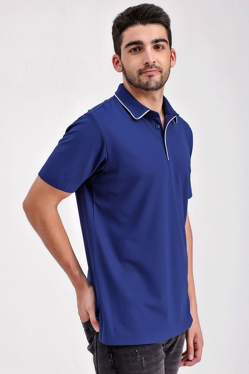 Áo thun cổ bẻ tay ngắn form vừa trơn KS21SS43C-SCWK