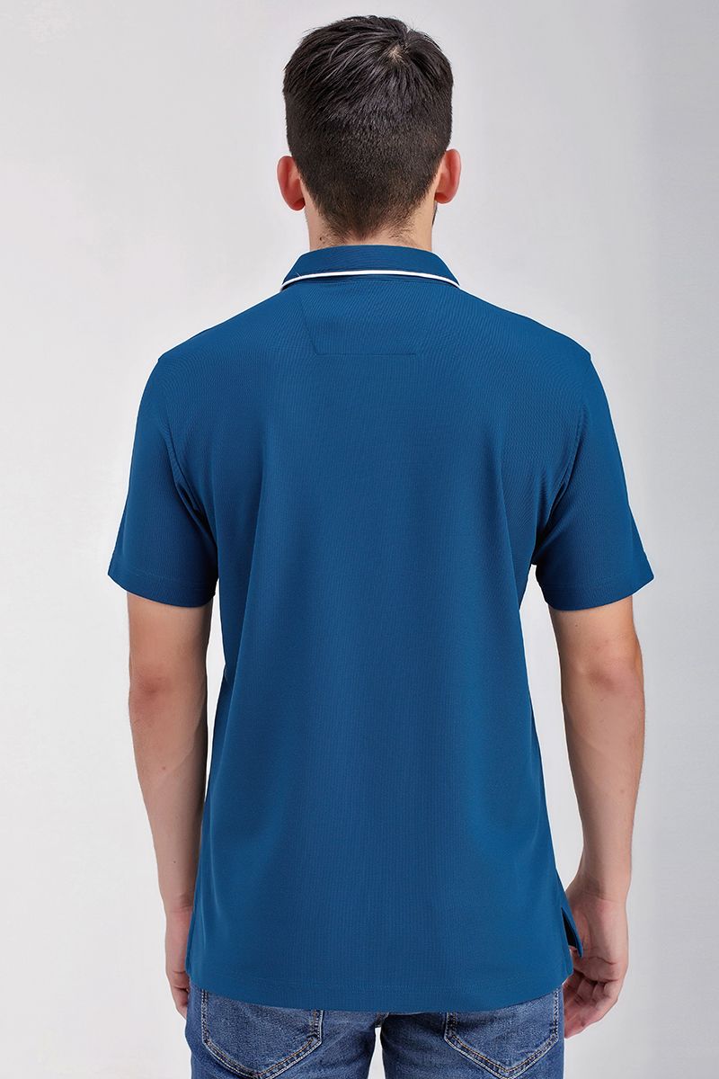 Áo thun cổ bẻ tay ngắn form vừa trơn KS21SS43C-SCWK