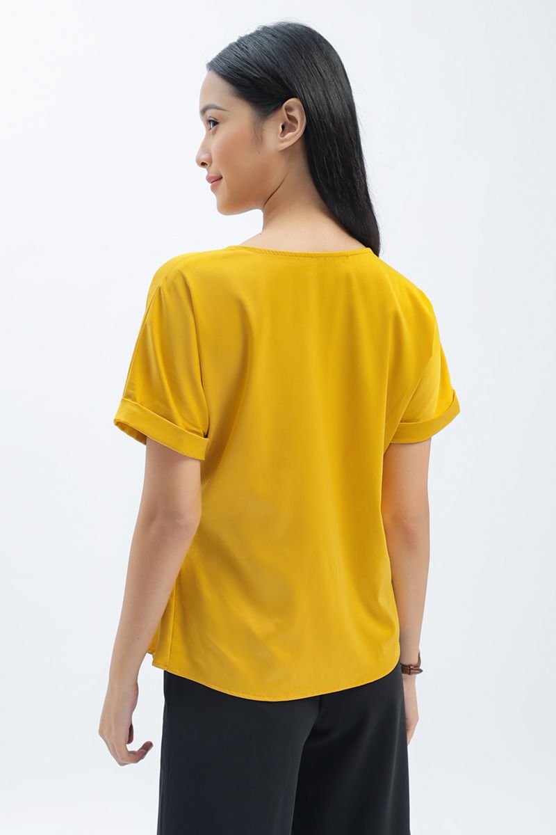 Áo kiểu nữ có thắt nơ 1 bên eo FWBL21SS36C