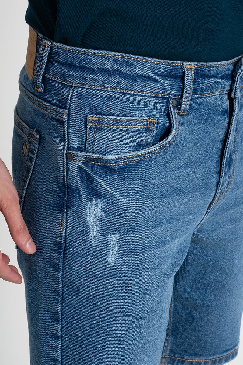 Quần Short Jean Form Trên Gối SP25SS17C-AKJN