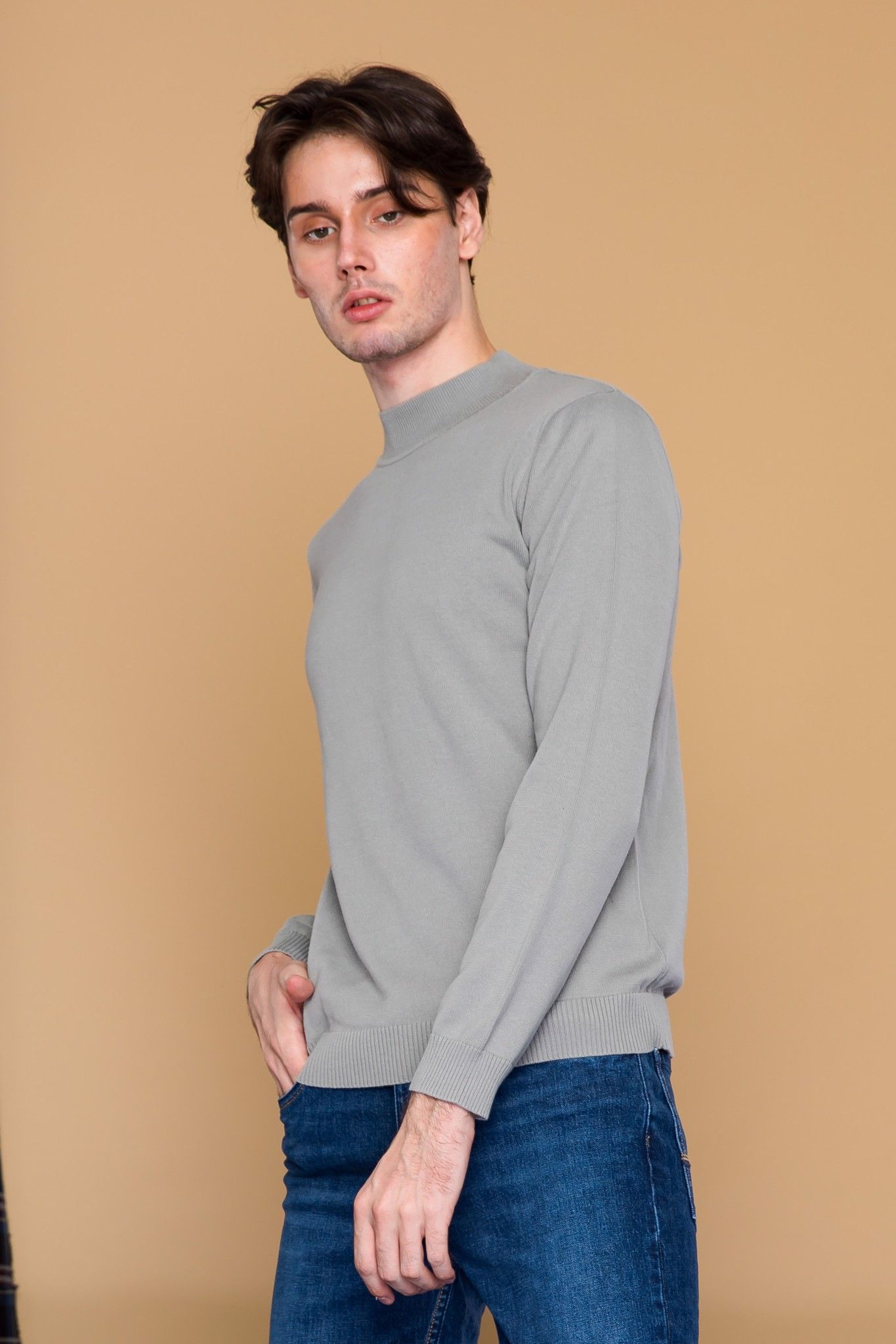 Áo len nam cổ lọ tay dài SW19FH17D-LA