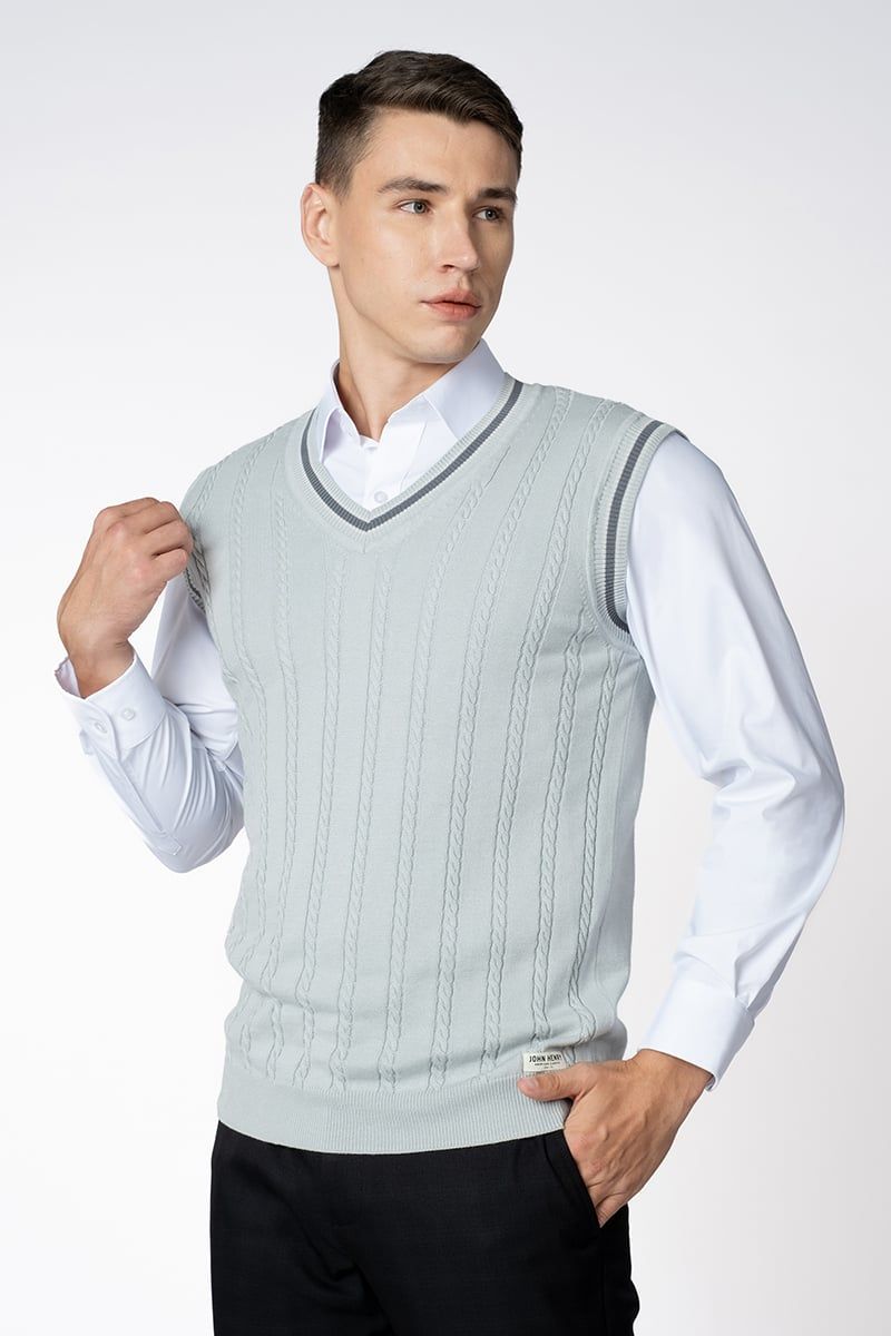 Áo Len Nam Cổ Tim SW23FH01C-GL