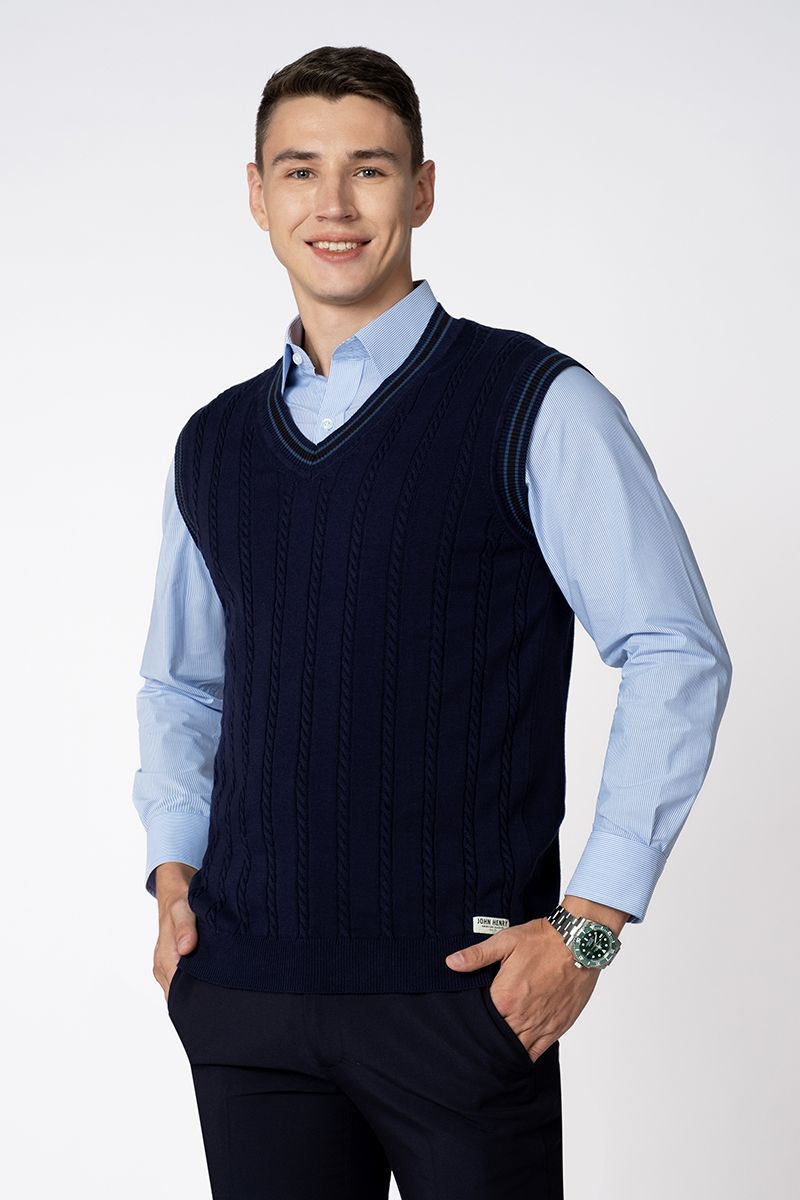 Áo Len Nam Cổ Tim SW23FH01C-GL