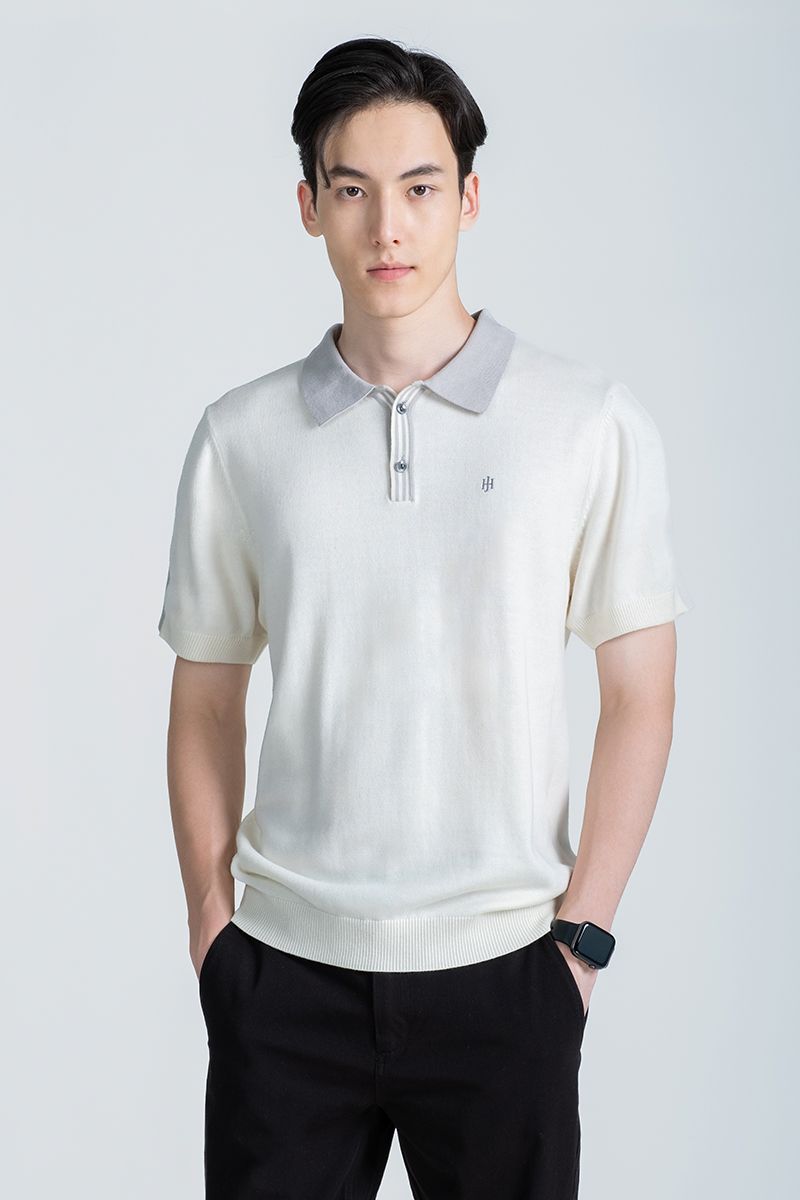 Áo Len Nam Tay Ngắn Form Vừa SW24FH02P-SA