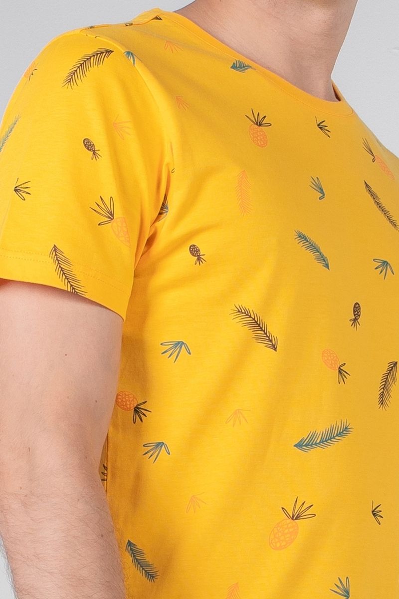 Áo thun nam cổ tròn tay ngắn cotton Mỹ in họa tiết TS20SS06C-SCUS