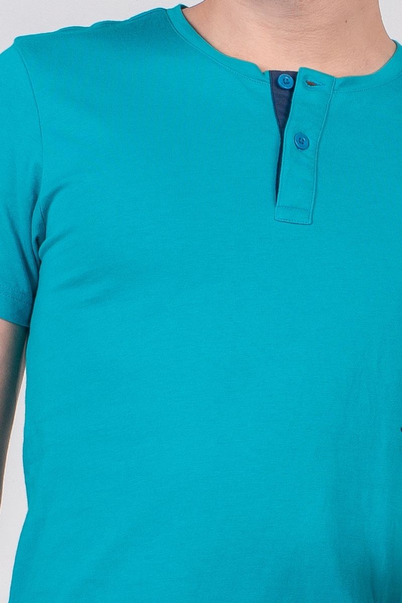 Áo thun cổ henley tay ngắn basic TS20SS35C-SCUS
