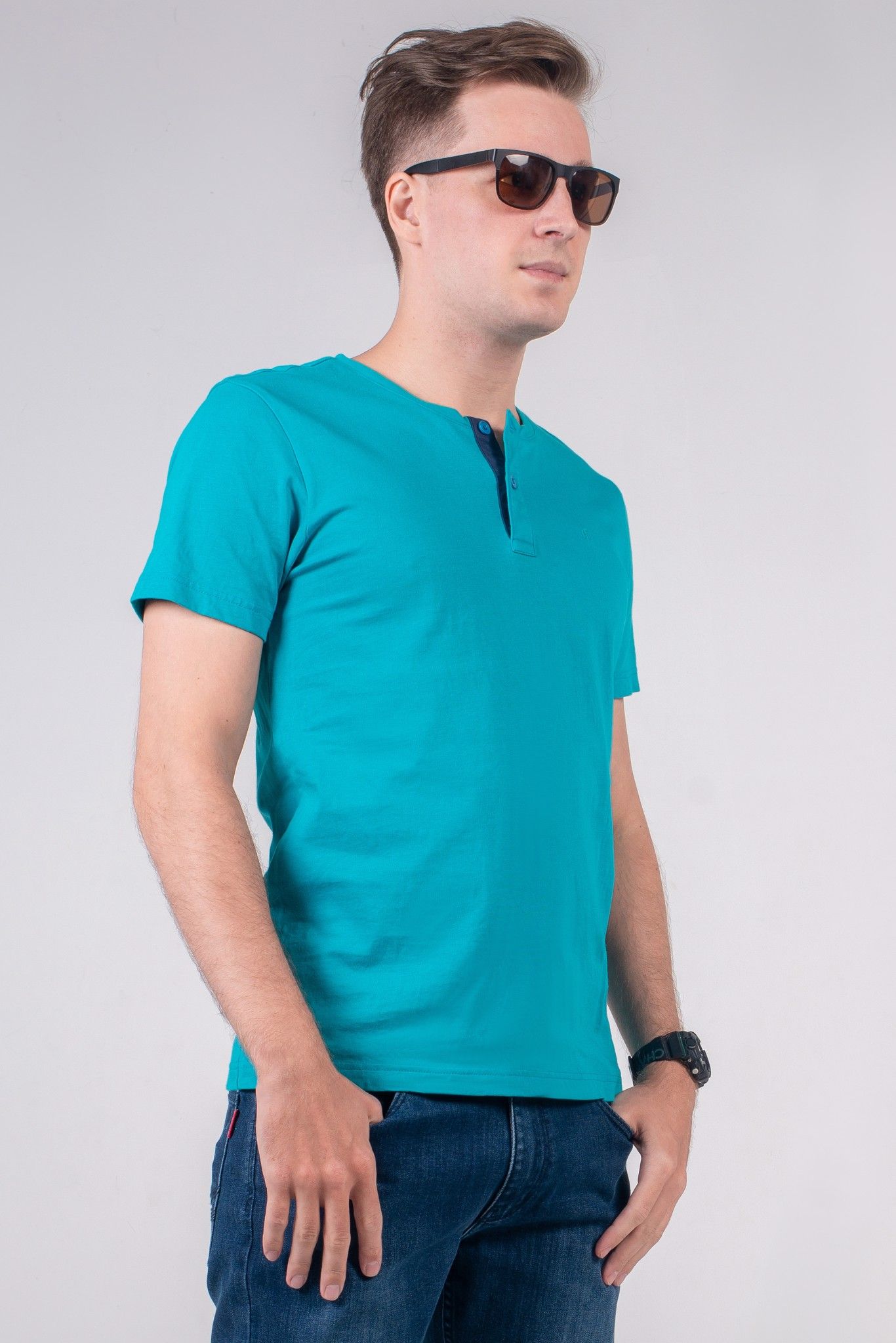 Áo thun cổ henley tay ngắn basic TS20SS35C-SCUS