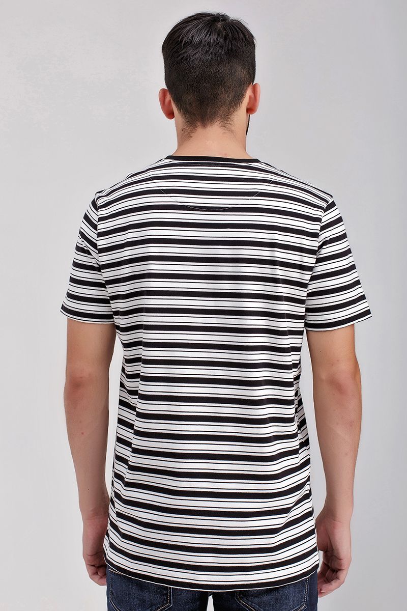 Áo thun cổ tròn sọc ngang form vừa TS21SS05P-RG
