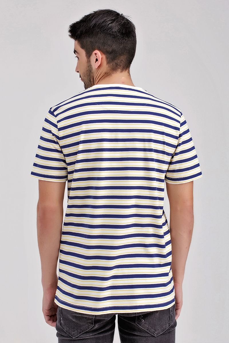 Áo thun cổ tròn sọc ngang form vừa TS21SS05P-RG