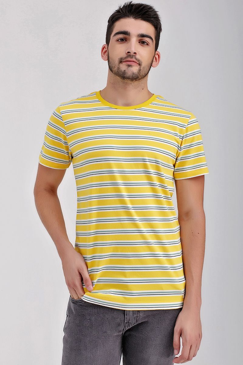 Áo thun cổ tròn sọc ngang form ôm TS21SS06C-SC