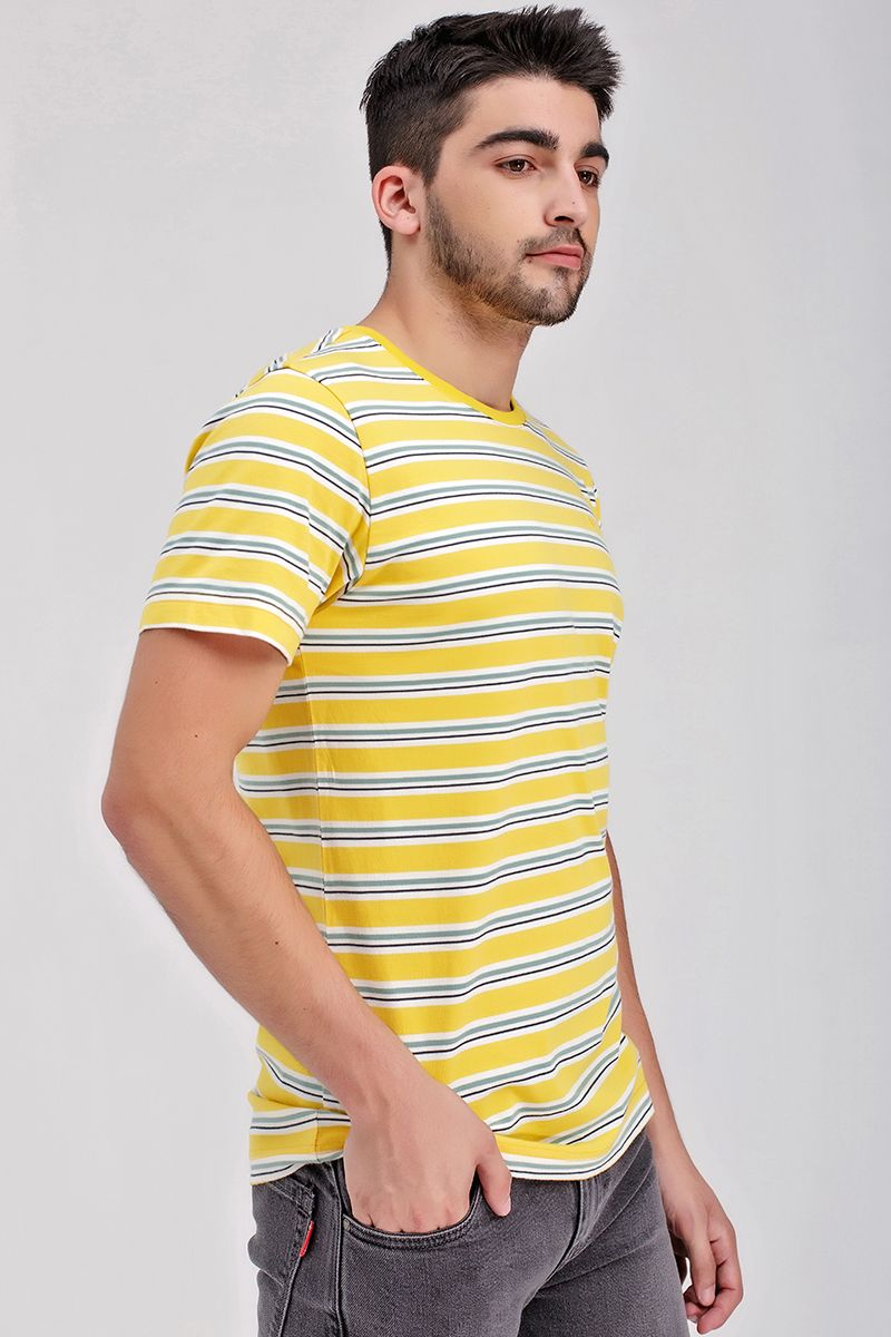 Áo thun cổ tròn sọc ngang form ôm TS21SS06C-SC