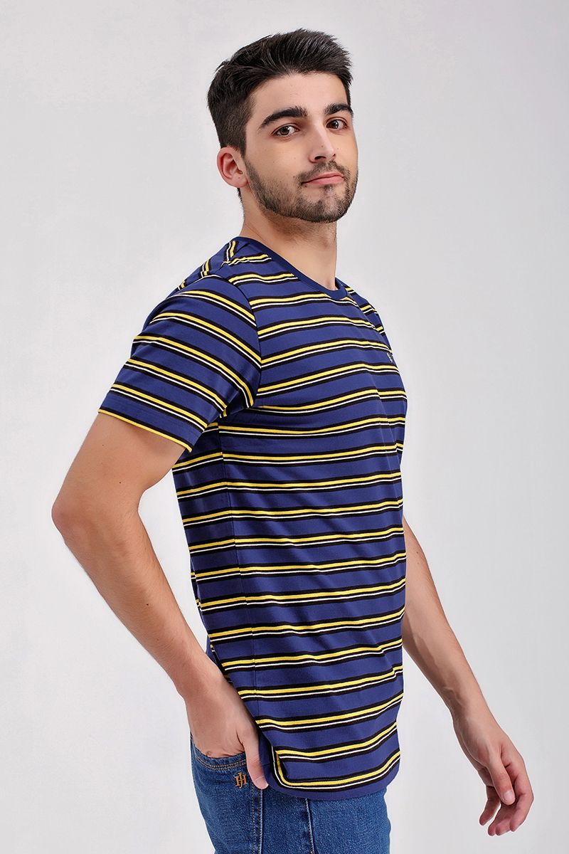 Áo thun cổ tròn sọc ngang form ôm TS21SS06C-SC