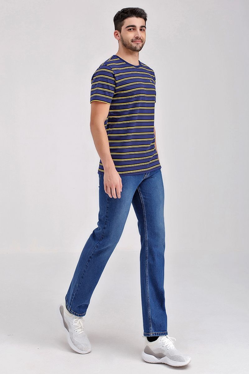 Áo thun cổ tròn sọc ngang form ôm TS21SS06C-SC