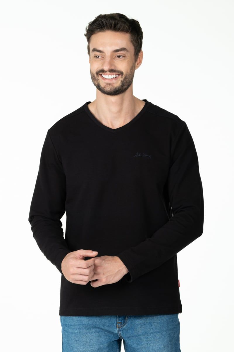 Áo thun nam cổ tim tay dài TS22FH37T-LS