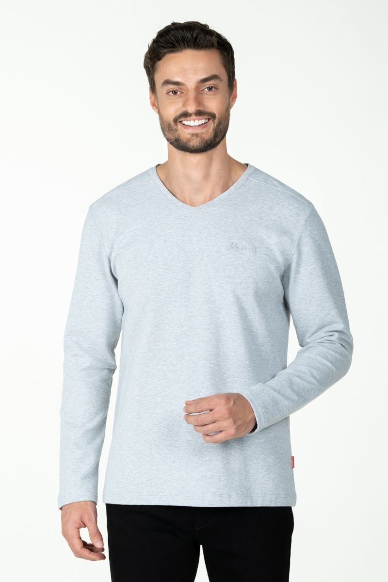 Áo thun nam cổ tim tay dài TS22FH37T-LS