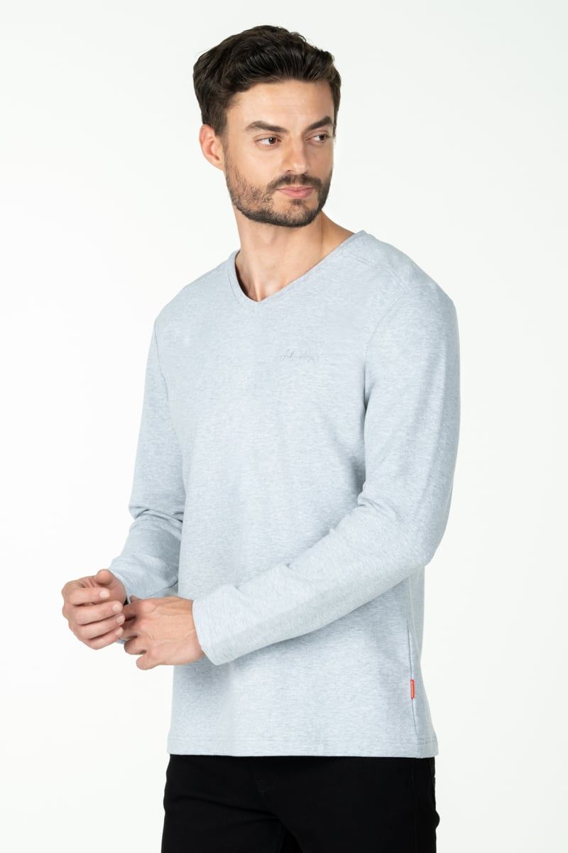 Áo thun nam cổ tim tay dài TS22FH37T-LS