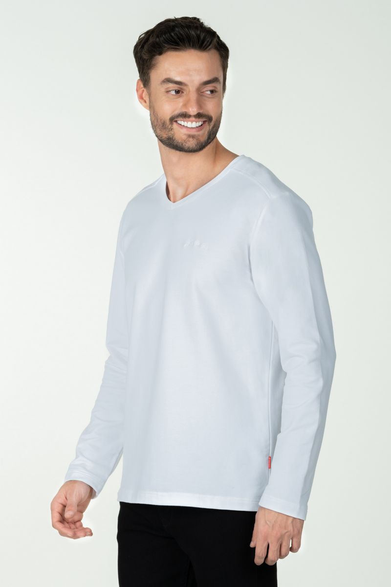 Áo thun nam cổ tim tay dài TS22FH37T-LS