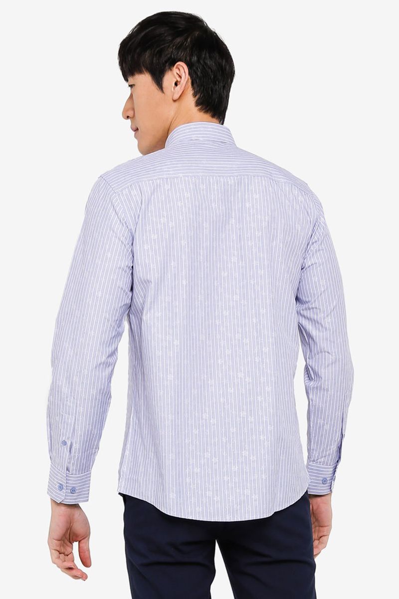 Áo sơ mi tay dài sọc dọc WS19SS05C-LC