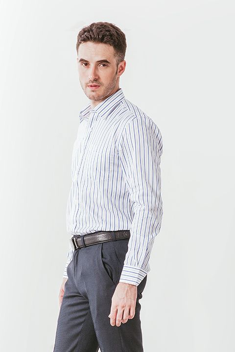 Áo sơ mi nam công sở tay dài sọc dọc WS19SS30D-LDUS
