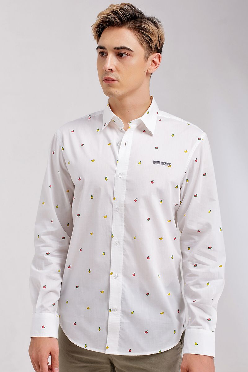 Áo sơ mi tay dài họa tiết tropical WS20SS05C-LC