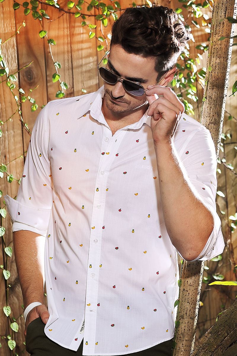 Áo sơ mi tay dài họa tiết tropical WS20SS05C-LC