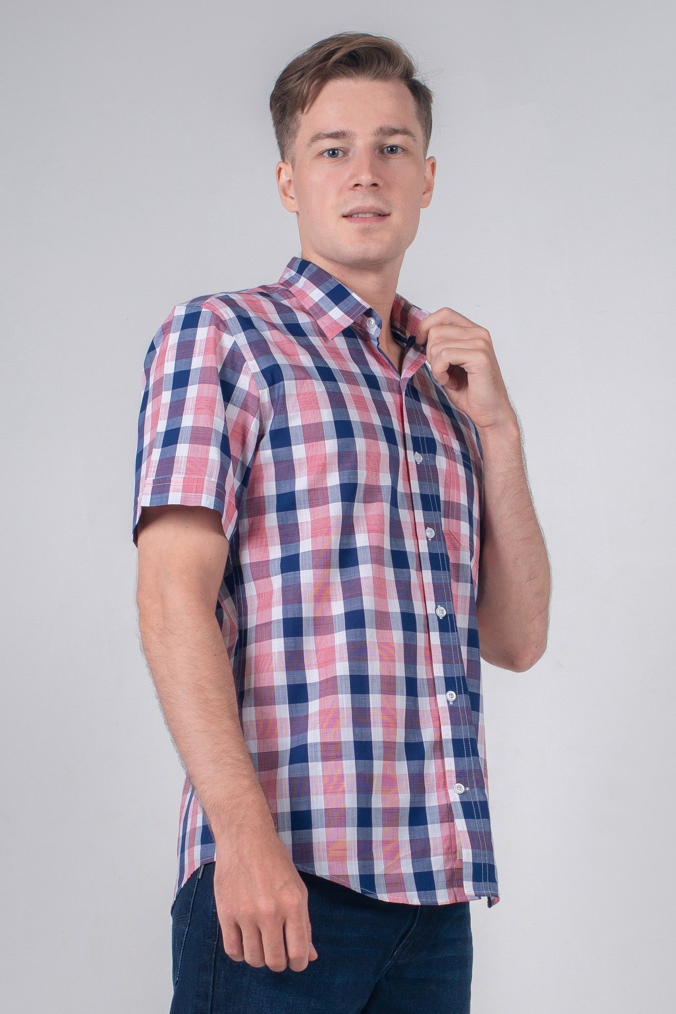 Áo sơ mi nam tay ngắn caro WS20SS07T-SCUS