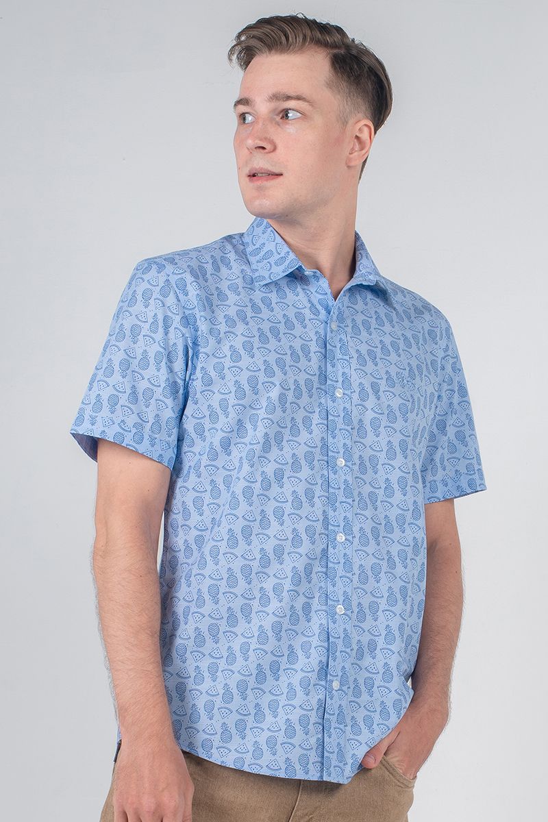 Áo sơ mi tay ngắn họa tiết tropical WS20SS09C-SC