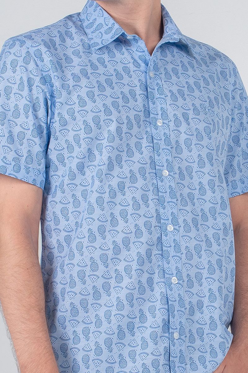 Áo sơ mi tay ngắn họa tiết tropical WS20SS09C-SC