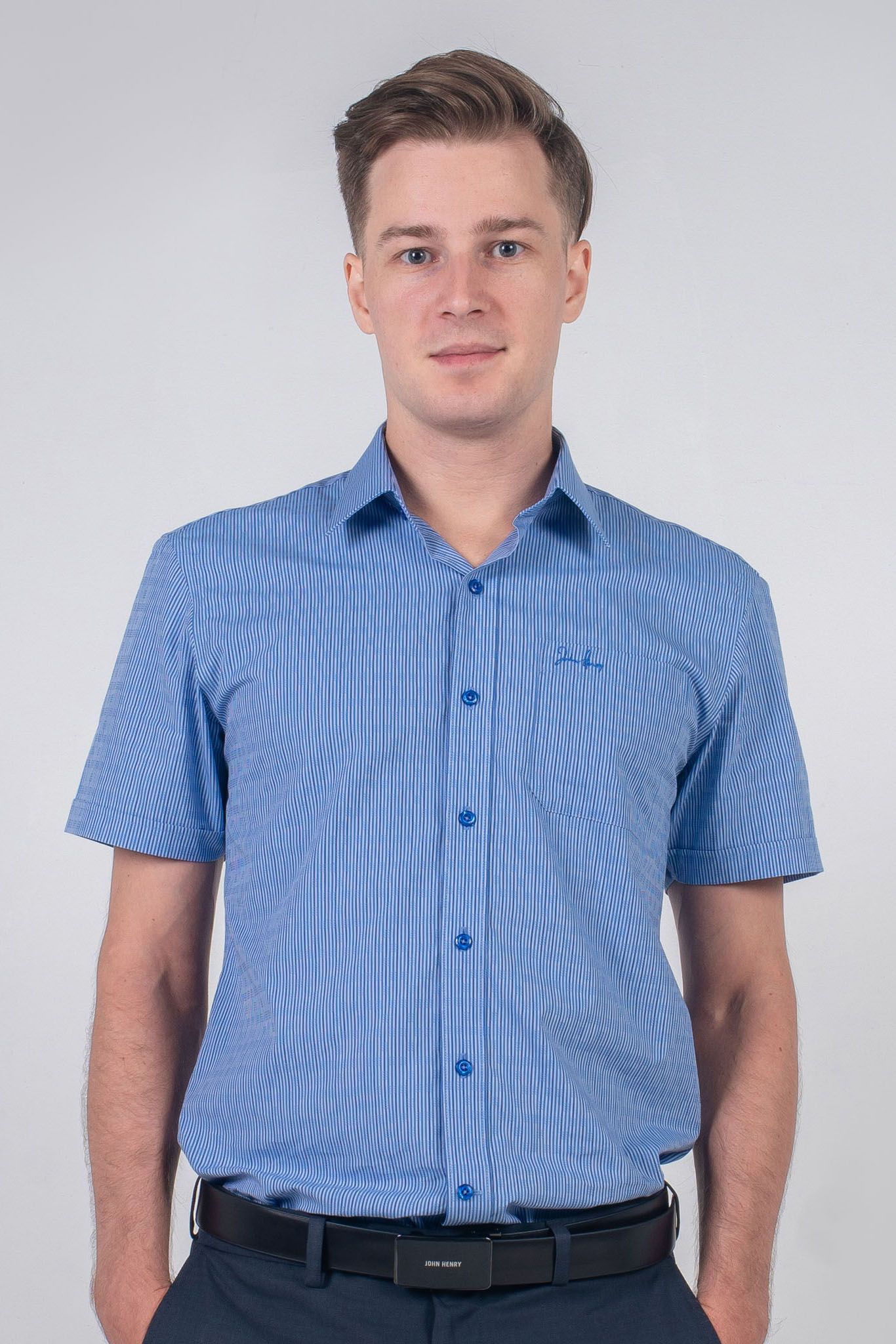 Áo sơ mi nam tay ngắn sọc nhuyễn WS20SS17T-SD