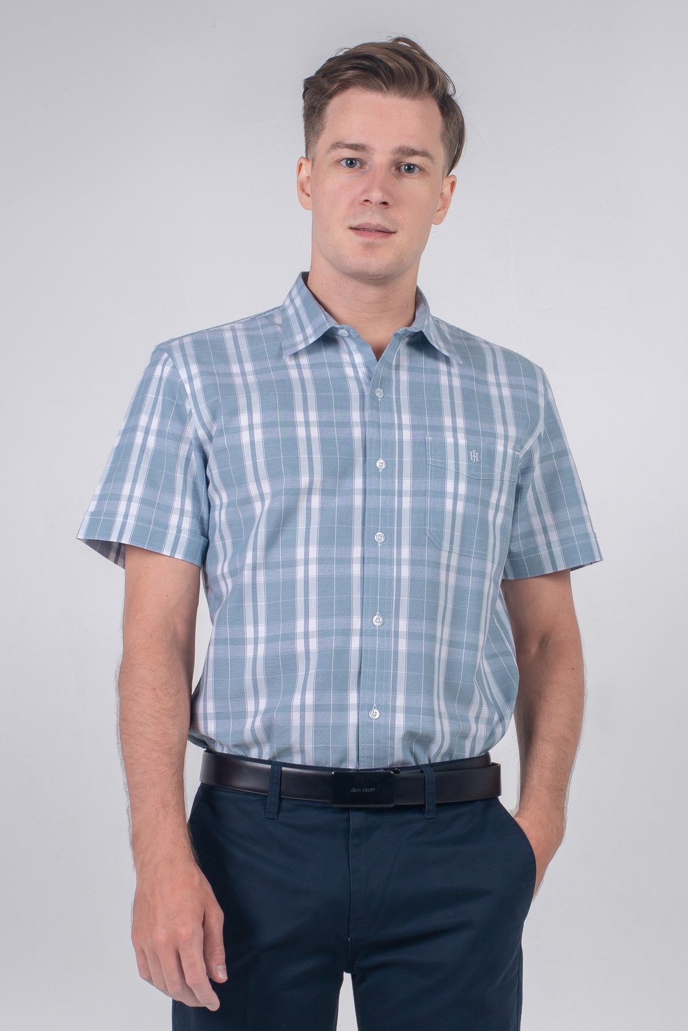 Áo sơ mi nam tay ngắn caro WS20SS26T-SC