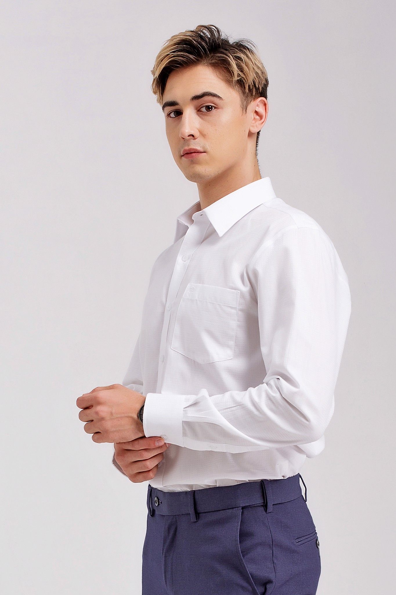 Áo sơ mi nam tay dài họa tiết caro WS20SS31T-LD