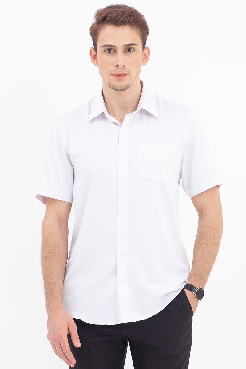 Áo sơ mi bamboo tay ngắn basic WS21SS02P-SDBB