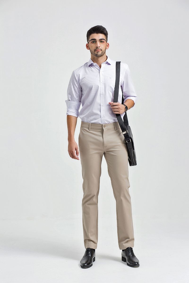 Áo sơ mi bamboo tay dài có túi WS21SS03P-LDBB
