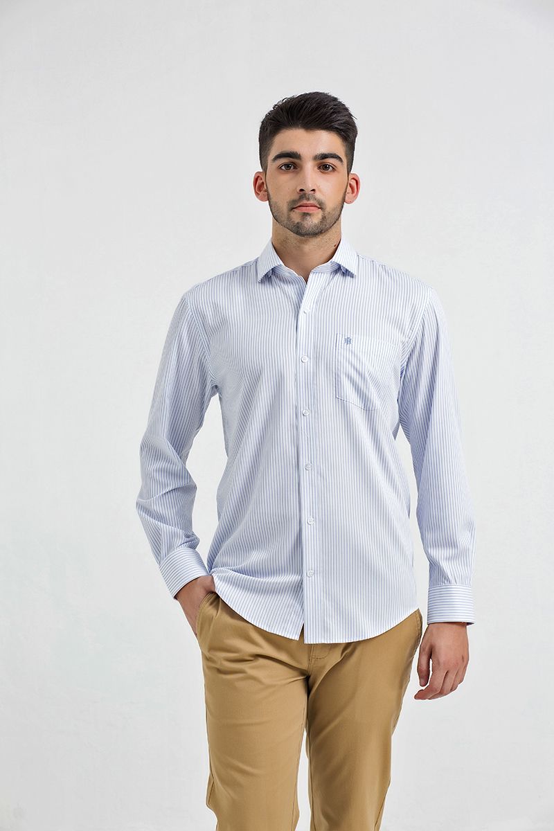 Áo sơ mi bamboo tay dài có túi WS21SS03P-LDBB