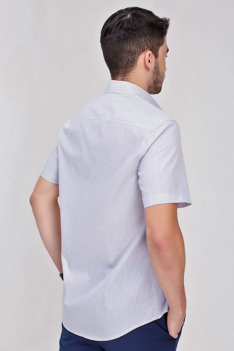 Áo sơ mi tay ngắn sọc dọc WS21SS04P-SD