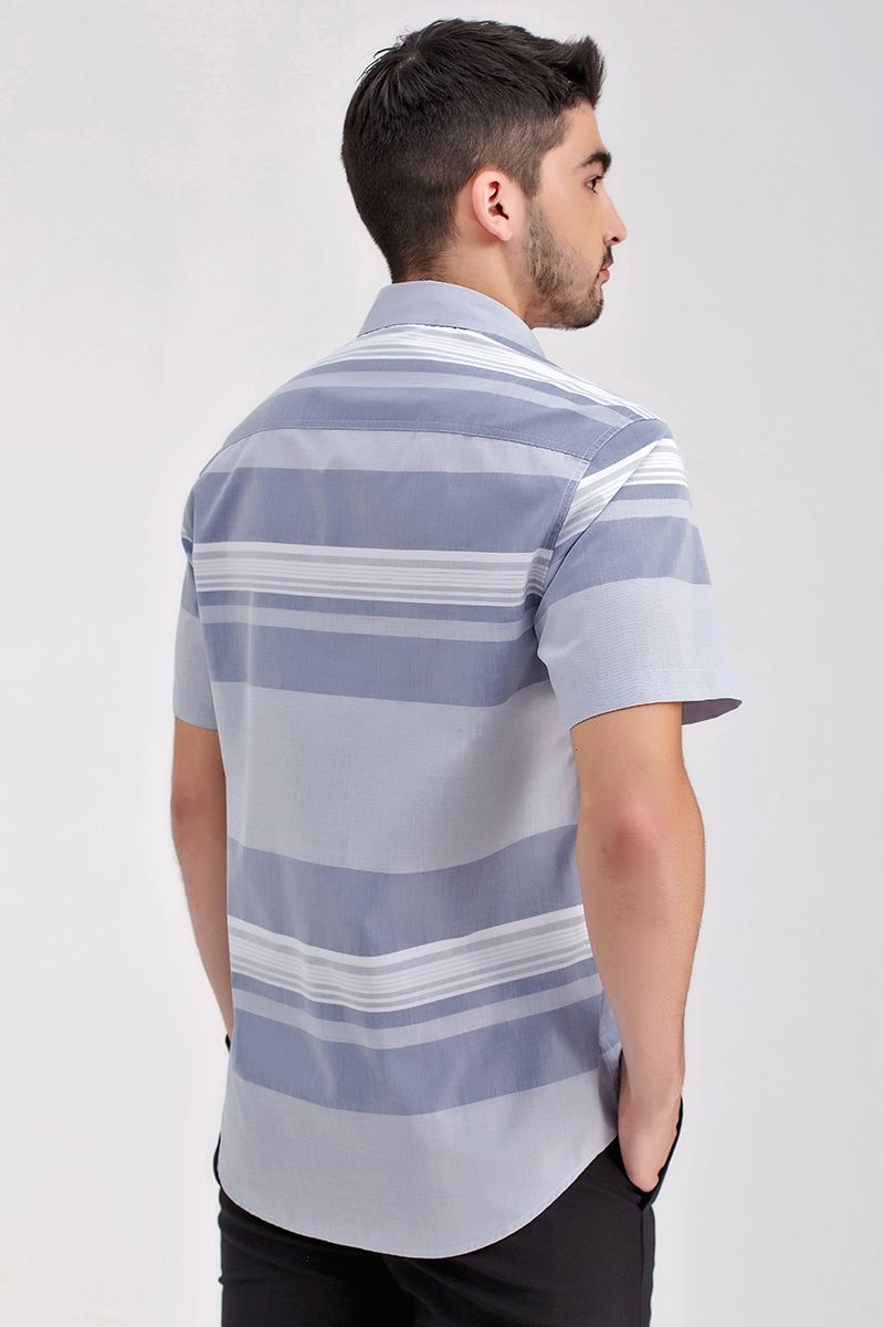 Áo sơ mi tay ngắn sọc ngang WS21SS15P-SC