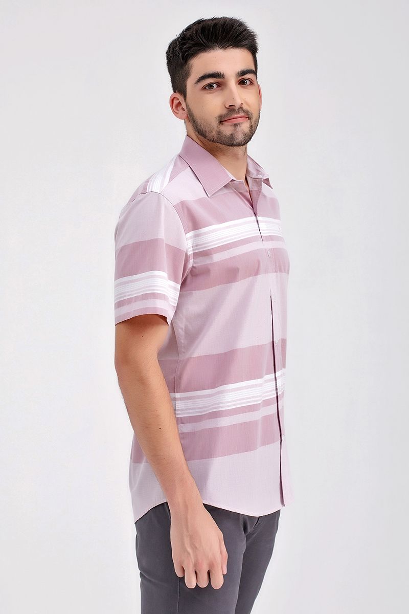 Áo sơ mi tay ngắn sọc ngang WS21SS15P-SC
