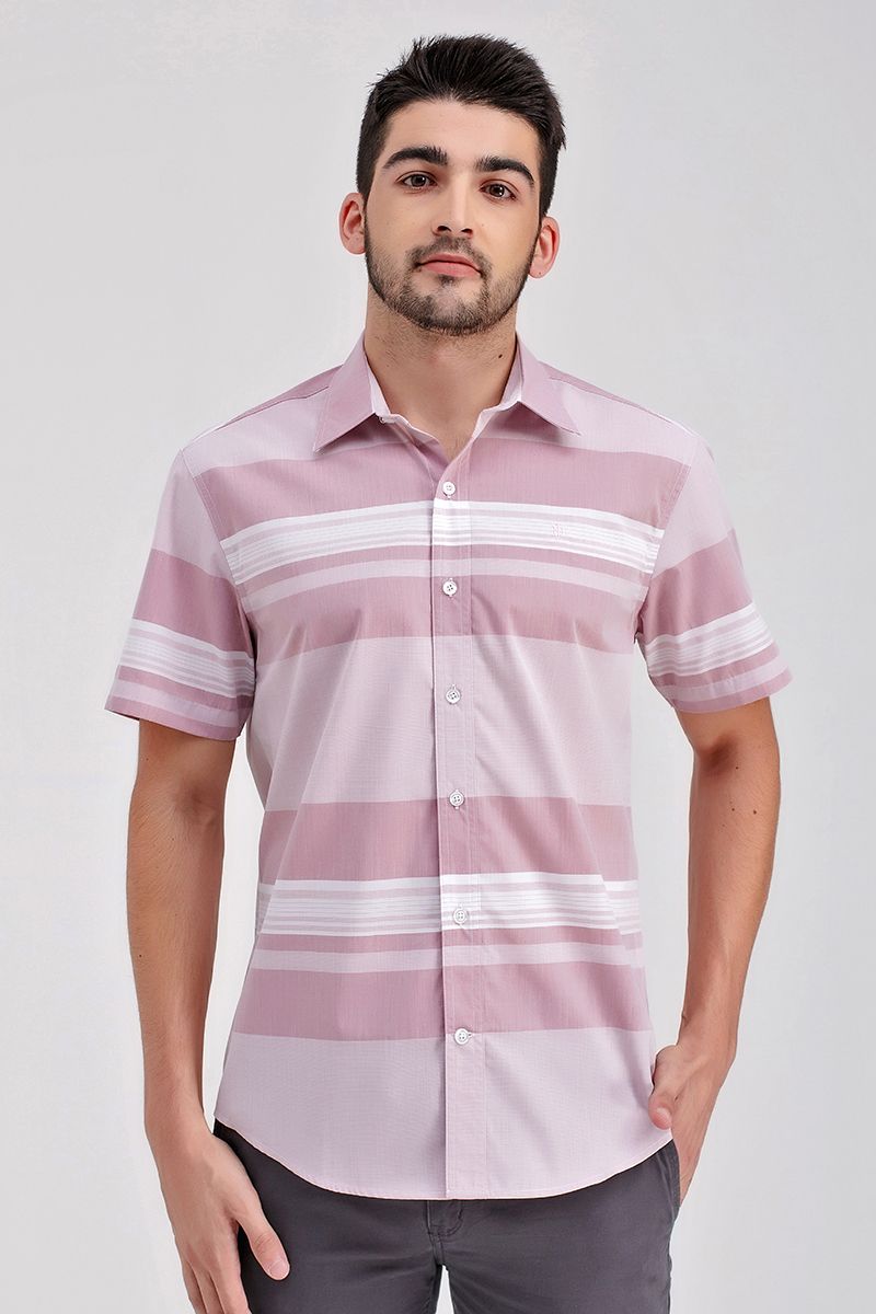 Áo sơ mi tay ngắn sọc ngang WS21SS15P-SC