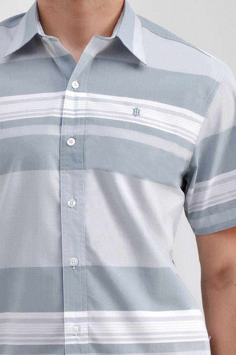 Áo sơ mi tay ngắn sọc ngang WS21SS15P-SC