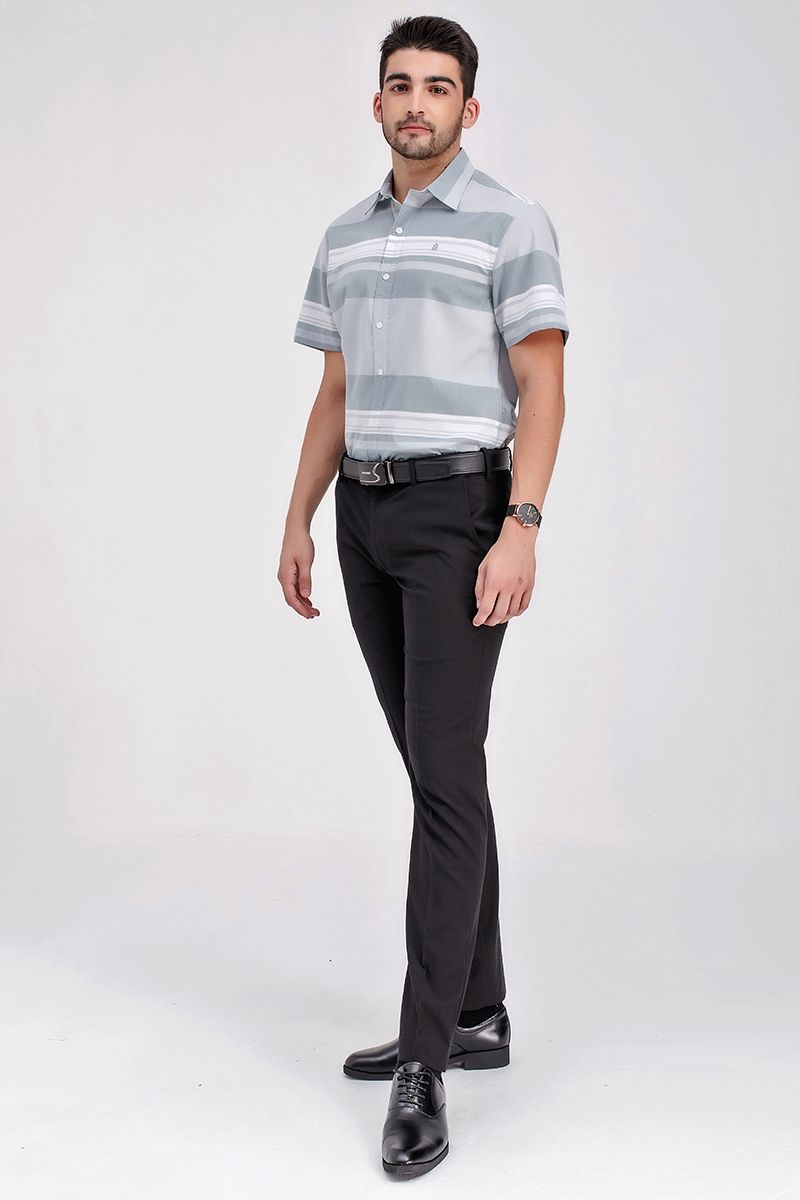 Áo sơ mi tay ngắn sọc ngang WS21SS15P-SC