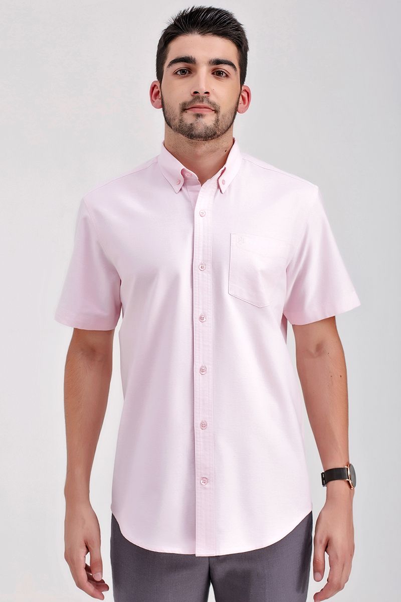 Áo sơ mi tay ngắn dệt Oxford WS21SS17P-SC