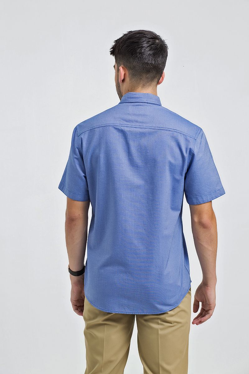 Áo sơ mi tay ngắn dệt Oxford WS21SS17P-SC