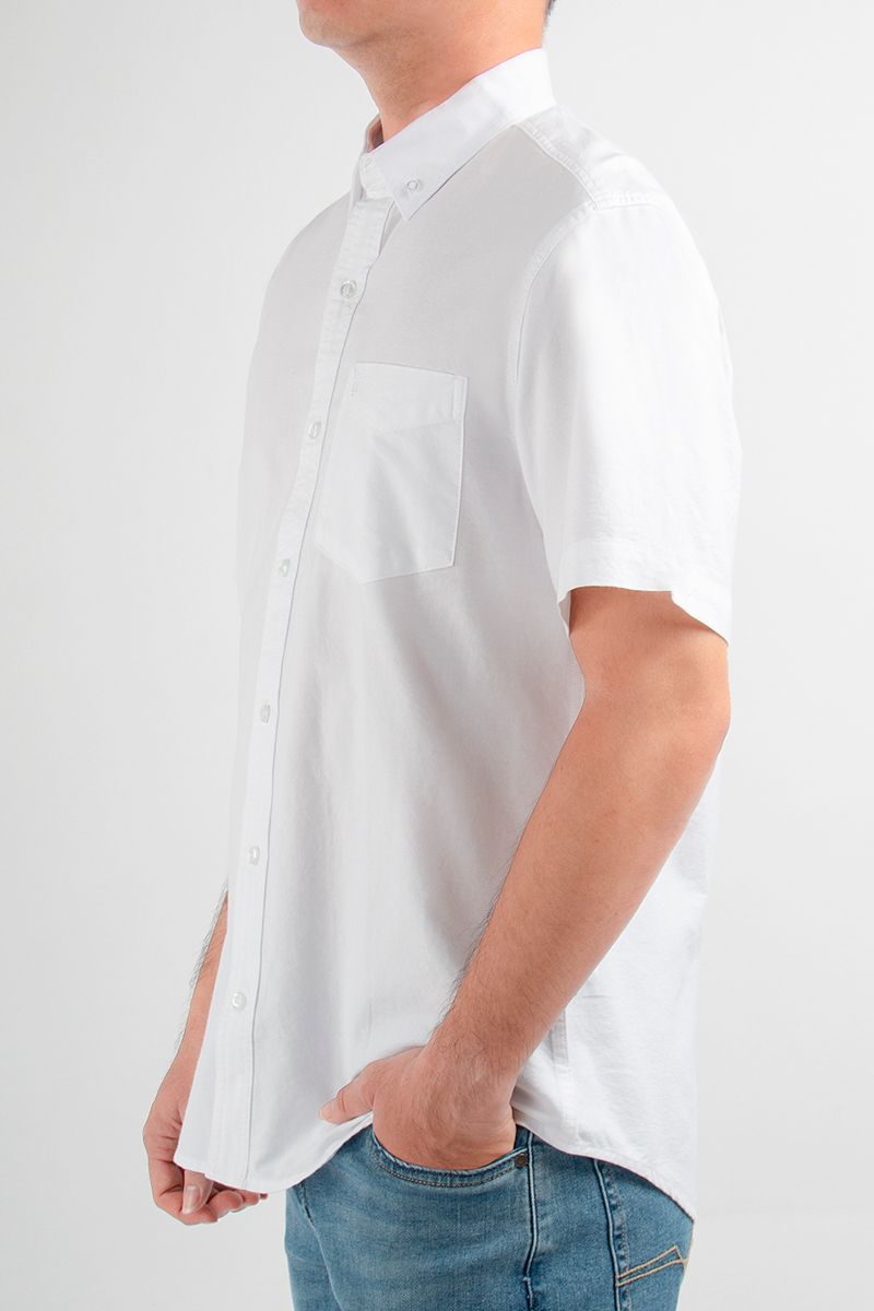 Áo sơ mi tay ngắn dệt Oxford WS21SS17P-SC