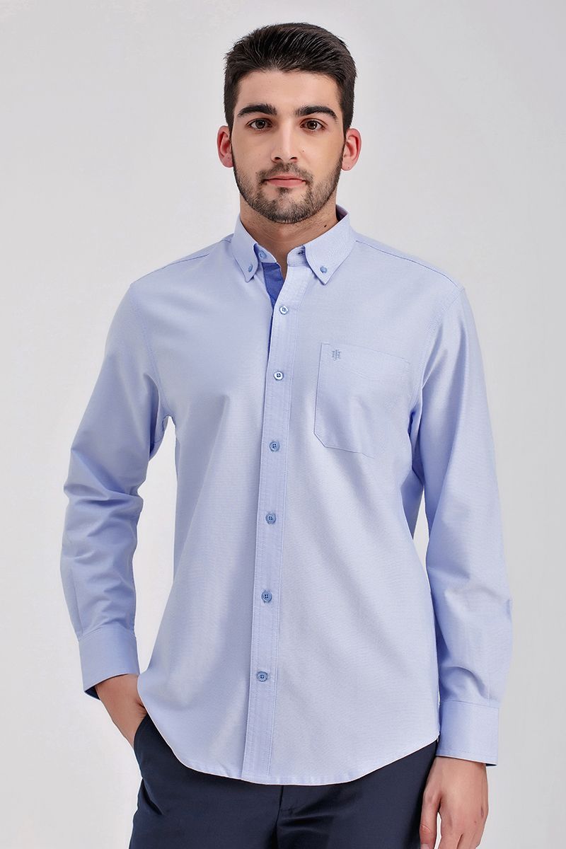 Áo sơ mi tay dài dệt Oxford WS21SS18P-LC