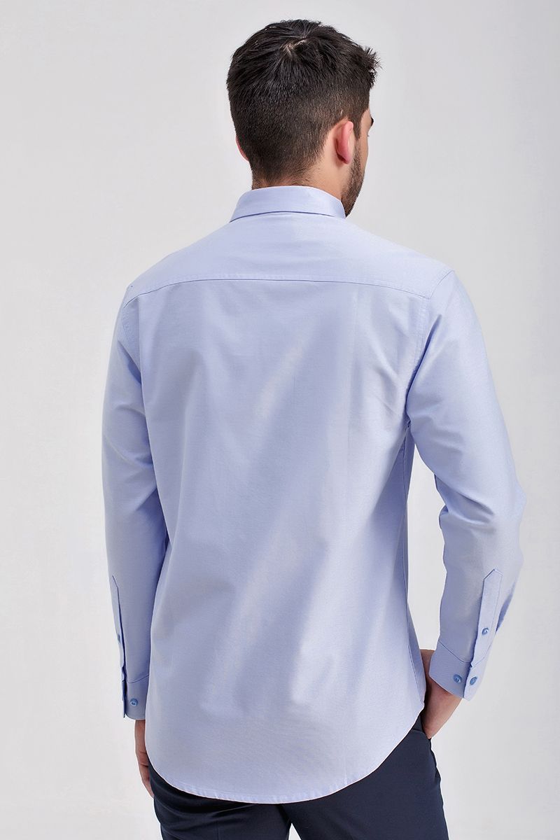 Áo sơ mi tay dài dệt Oxford WS21SS18P-LC
